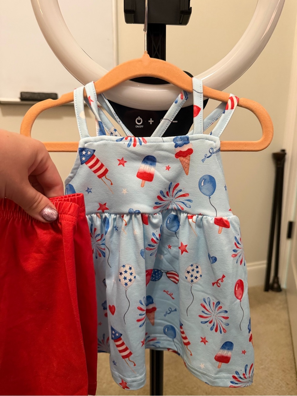 PETE + LUCY USA ALL DAY SHORT SET 6-12 MONTH